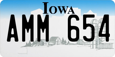 IA license plate AMM654