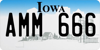 IA license plate AMM666