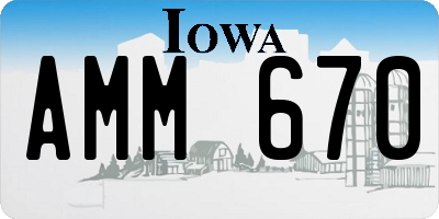 IA license plate AMM670