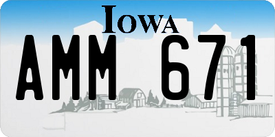 IA license plate AMM671