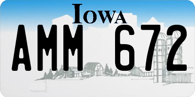 IA license plate AMM672