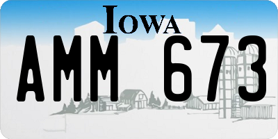 IA license plate AMM673