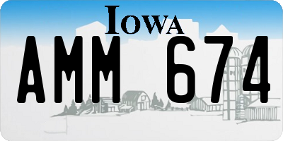 IA license plate AMM674
