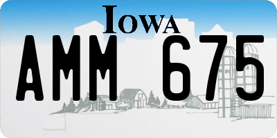 IA license plate AMM675