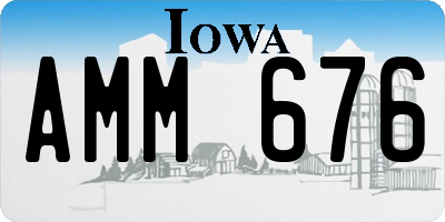 IA license plate AMM676