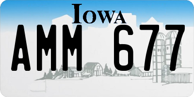 IA license plate AMM677