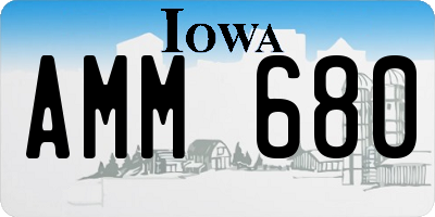 IA license plate AMM680