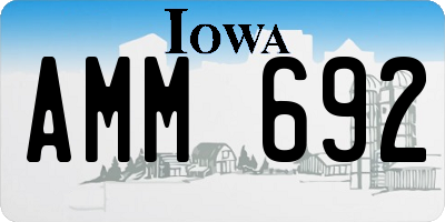 IA license plate AMM692