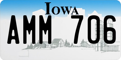 IA license plate AMM706