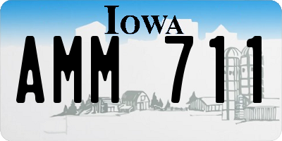 IA license plate AMM711