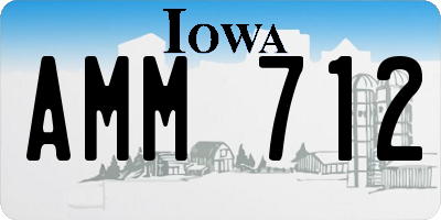 IA license plate AMM712