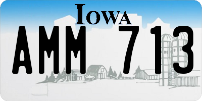 IA license plate AMM713