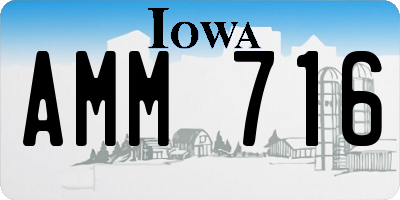 IA license plate AMM716