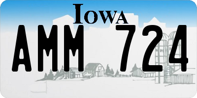 IA license plate AMM724