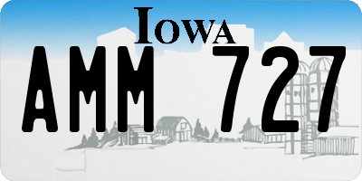 IA license plate AMM727