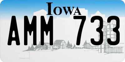 IA license plate AMM733