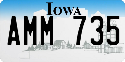 IA license plate AMM735