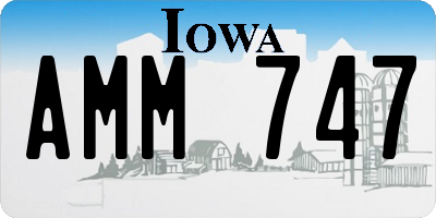 IA license plate AMM747