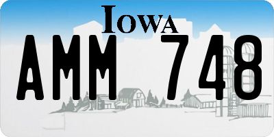 IA license plate AMM748