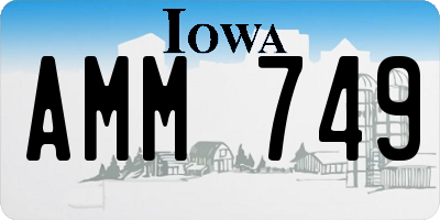 IA license plate AMM749