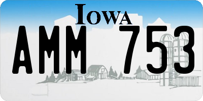 IA license plate AMM753