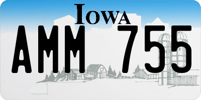 IA license plate AMM755