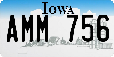 IA license plate AMM756