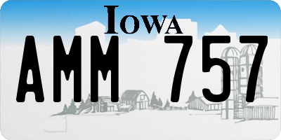 IA license plate AMM757