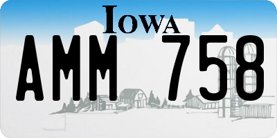 IA license plate AMM758