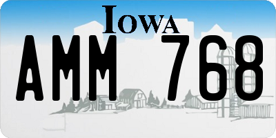 IA license plate AMM768