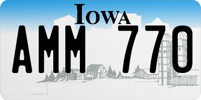 IA license plate AMM770