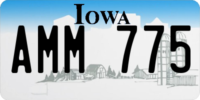 IA license plate AMM775