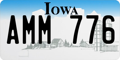 IA license plate AMM776