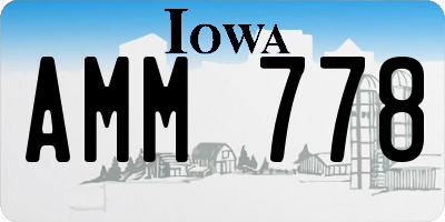 IA license plate AMM778