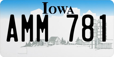 IA license plate AMM781