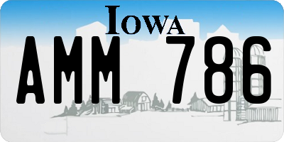 IA license plate AMM786