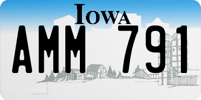 IA license plate AMM791