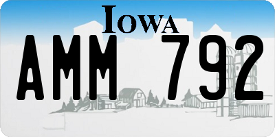 IA license plate AMM792