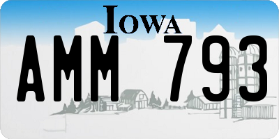 IA license plate AMM793