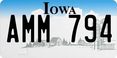 IA license plate AMM794