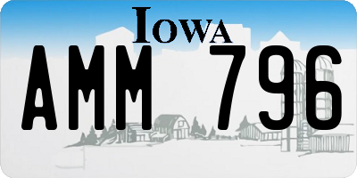 IA license plate AMM796