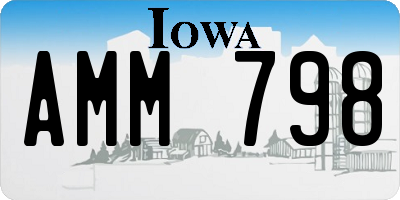 IA license plate AMM798