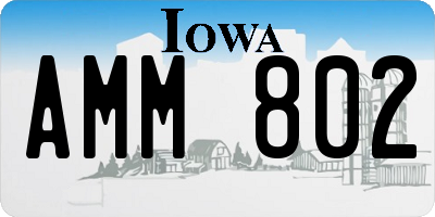 IA license plate AMM802