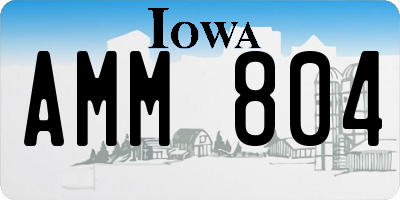 IA license plate AMM804