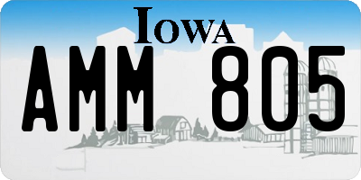 IA license plate AMM805