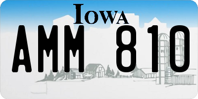 IA license plate AMM810