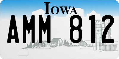 IA license plate AMM812