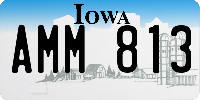 IA license plate AMM813