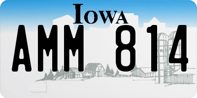 IA license plate AMM814