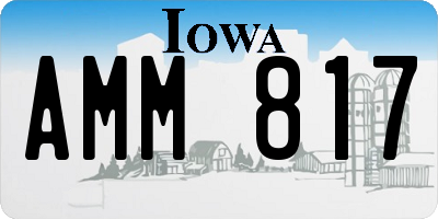 IA license plate AMM817
